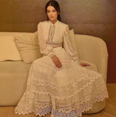 SNOWFLAKE Lace Two Piece Set in White