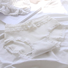 Lolita Lace Trim White Panties