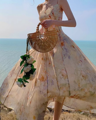 Watch The Stars – Maxikleid aus Baumwolle mit Stufen und Quasten