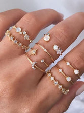 9pcs Moon& Star Ring Set Sai Feel