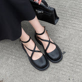 Vintage Mary Jane Schuhe mit Knöchelriemen und runder Zehenpartie