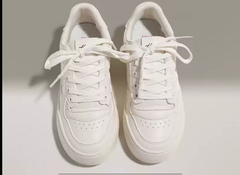 Atmungsaktive Vintage Canvas Plateau Damen Sneaker - Stylische Schnürschuhe