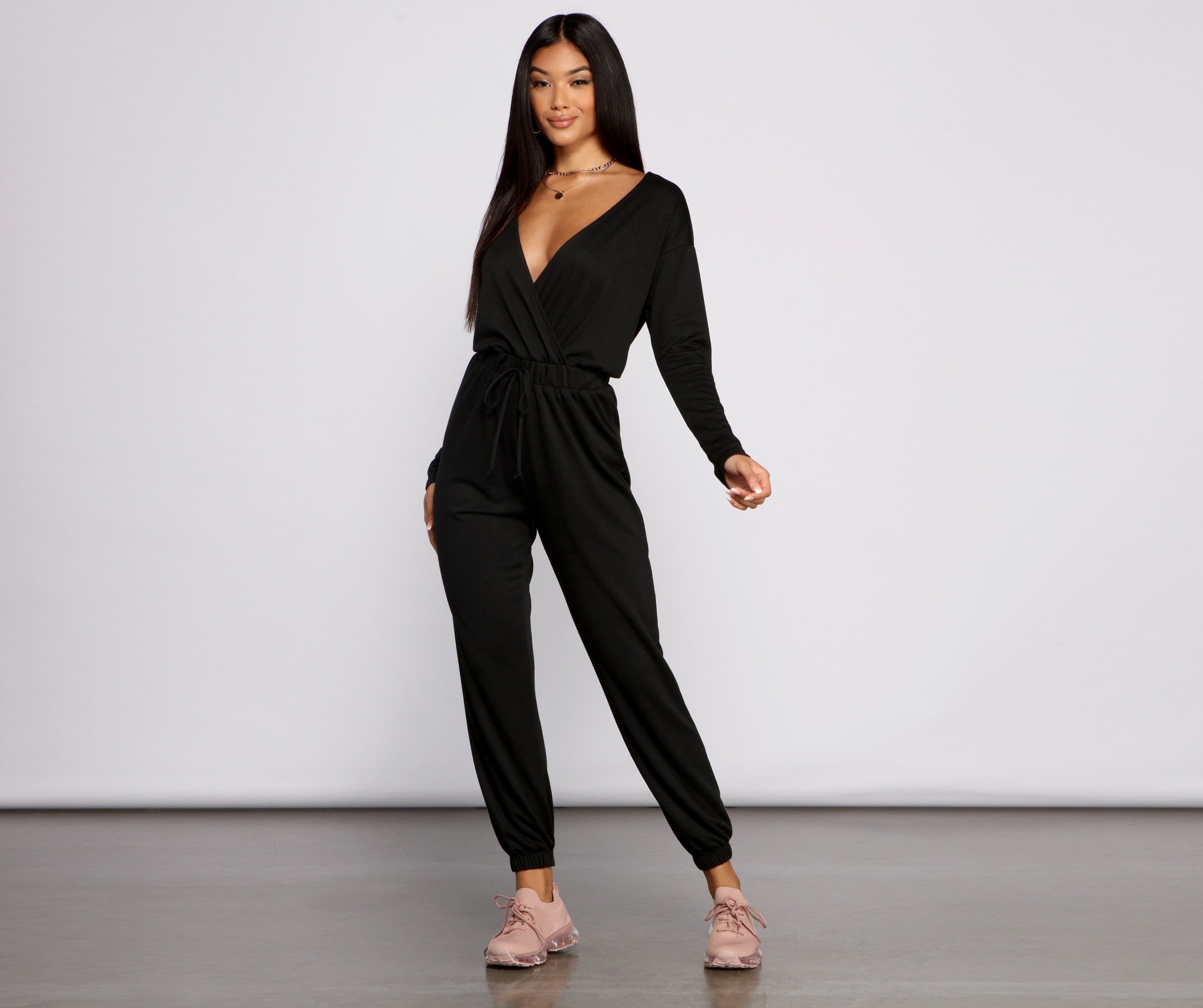 Casual Mood Surplice Jogger Jumpsuit Sai Feel