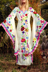 Schickes schwarzes Langarmkleid mit Print