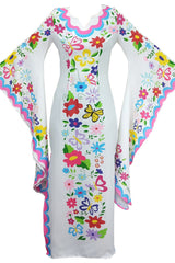 Schickes schwarzes Langarmkleid mit Print