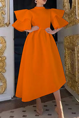 Schickes weißes A-Linien-Midikleid