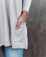 Close To You Pocketed Sweater - Warm Grey - FINAL SALE
