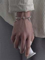 Geometric Decor Link Chain Layered Bracelet