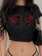 Punk Heart Printed Crop Top