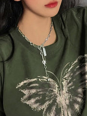 Vintage Butterfly Short Sleeve Graphic Tee