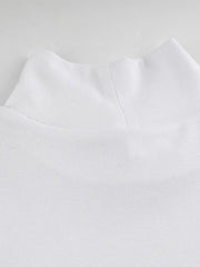 Patchwork Cutout White Long Sleeve Bodysuit