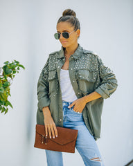 Henders Cotton Studded Utility Jacket