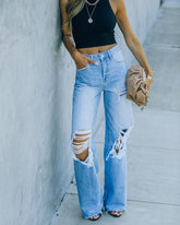 Zaya High Rise Distressed Denim