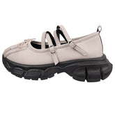 Grunge-Sandalen mit Bubble-Plateau und Schleife vorne