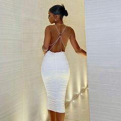 Rückenfreies, figurbetontes Kleid Camilla