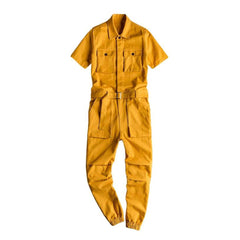 Short sleeve men jeans overall