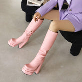 Platform Knee High Boots Newgew