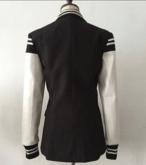 Luka Leather Sleeves Blazer