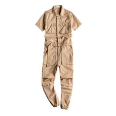 Short sleeve men jeans overall