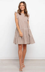 Diaz Cotton Pocketed Gingham Babydoll Tunic Ins Street