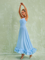 Ilsa – Blaues Spaghetti-Midikleid