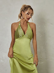 Ishbel Neckholder-Midikleid aus Satin