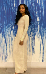 New Knitted Bodycon Fairy Grunge Casual Fashion Maxi Dress