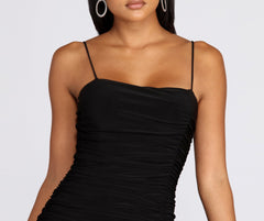 Level Up Ruched Mini Dress Sai Feel