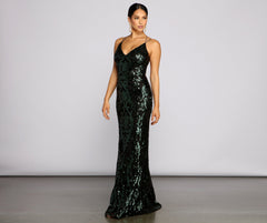 Lila Formal Open Back Sequin Mermaid Dress Sai Feel