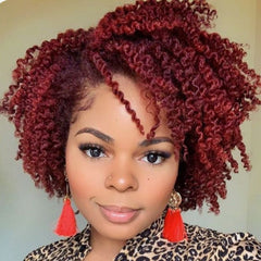 Kurze afrikanische Kopfbedeckungsperücken mit kleinen Rollen