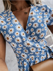 Wickelkleid „Dancing In The Moonlight“ mit Blumenmuster