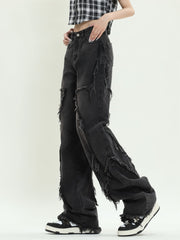 Tie-Dye Print Loose Slim Casual Trousers