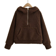 Lamb Wool Oversized Hooded Sweater
