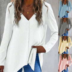 Victoria Asymmetrisches Top aus Baumwollmischung mit Taschen - Natur