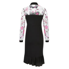 Slim Fit Bronzing Word Umhängetasche Hip Black Dress