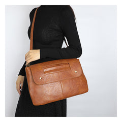 Stella Crossbody Envelope Zip Clutch - Tan