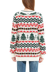 Lazy Bear – Flauschiger Strick-Coatigan mit Taschen – Creme