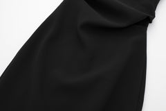 Off Shoulder Maxi Dress In Black