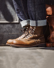 American 8111 Leder Paratrooper Motorrad Martin Herrenstiefel