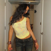 Grunge Butterfly Garden Tank Top