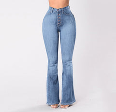 Tongue Twister Super Flare Leg Jeans – Dunkle Waschung