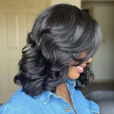 Women's long curly hair wig