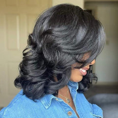 Women's long curly hair wig