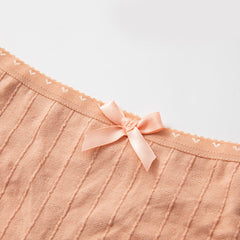 5er-Pack Höschen-Sets mit Rippenmuster und Schleife