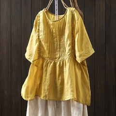 Gal Pal Cotton Peplum Top - Yellow