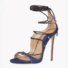 Denim Days Lucite Block Heel Newgew