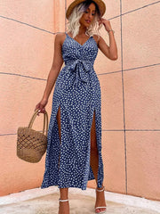Trooper Floral Tie Strap Midi Dress