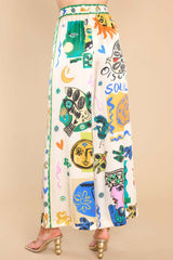 Graffiti Print Slouchy Sweat Pants