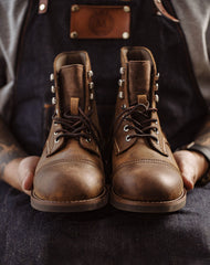 American 8111 Leder Paratrooper Motorrad Martin Herrenstiefel