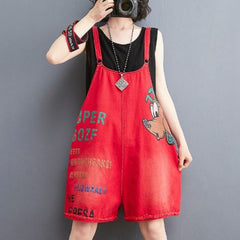 Baggy street women jean romper